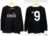 メール便911999】大きいサイズ COCO　N9 セレカジ 前後プリント 英字ゴ Tシャツ LL~4L 4L~6L HOLLYWOOD