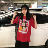 メール便662055】大きいサイズ 韓国 ファッション プリント デカロゴ 原宿 Tシャツ LL-4L