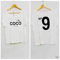 メール便901379】大きいサイズ ドルマン プリント COCO　HOLLYWOOD　N) セレカジ　デカロゴ Tシャツ F 4L~6L