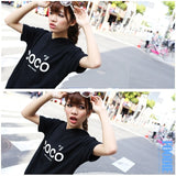 メール便900190】大きいサイズ HOLLYWOOD　COCO　N)デカロゴ 前後プリント　出レカジ パーカーTシャツ F 4L~6L