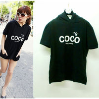 メール便900190】大きいサイズ HOLLYWOOD　COCO　N)デカロゴ 前後プリント　出レカジ パーカーTシャツ F 4L~6L