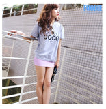 メール便900190】大きいサイズ HOLLYWOOD　COCO　N)デカロゴ 前後プリント　出レカジ パーカーTシャツ F 4L~6L