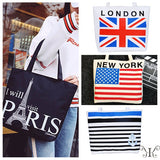 メール便775338】エコバッグ LONDON　NEW YORK　LONDON トートバッグ プリント キャンバスバッグ カバン 買い物袋 shop bag