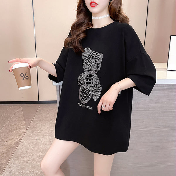 メール便735128】大きいサイズ 春夏韓国 レディース ファッション Tシャツ LL-4L