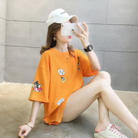 メール便735921】大きいサイズ春夏 韓国 レディース ファッション TシャツワンピースLL-4L