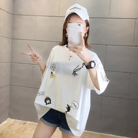 メール便735921】大きいサイズ春夏 韓国 レディース ファッション TシャツワンピースLL-4L